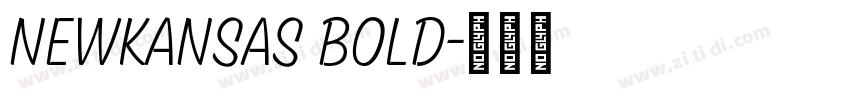 NewKansas Bold字体转换